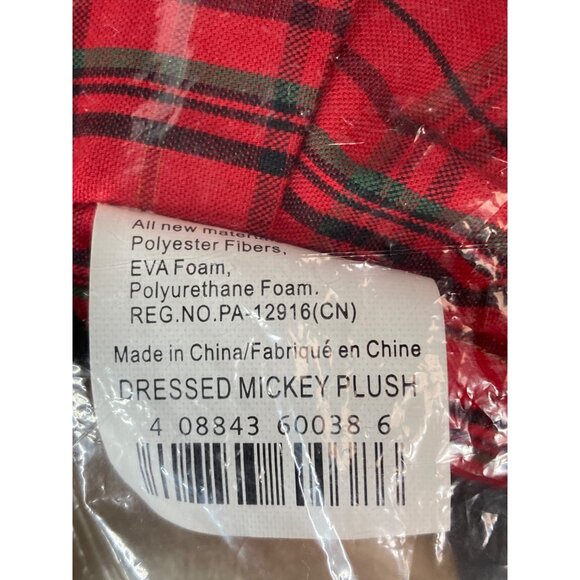 Christmas Disney Store Mickey Mouse Plush Toy 16" NWT Gift Tag Original Package - Picture 8 of 11